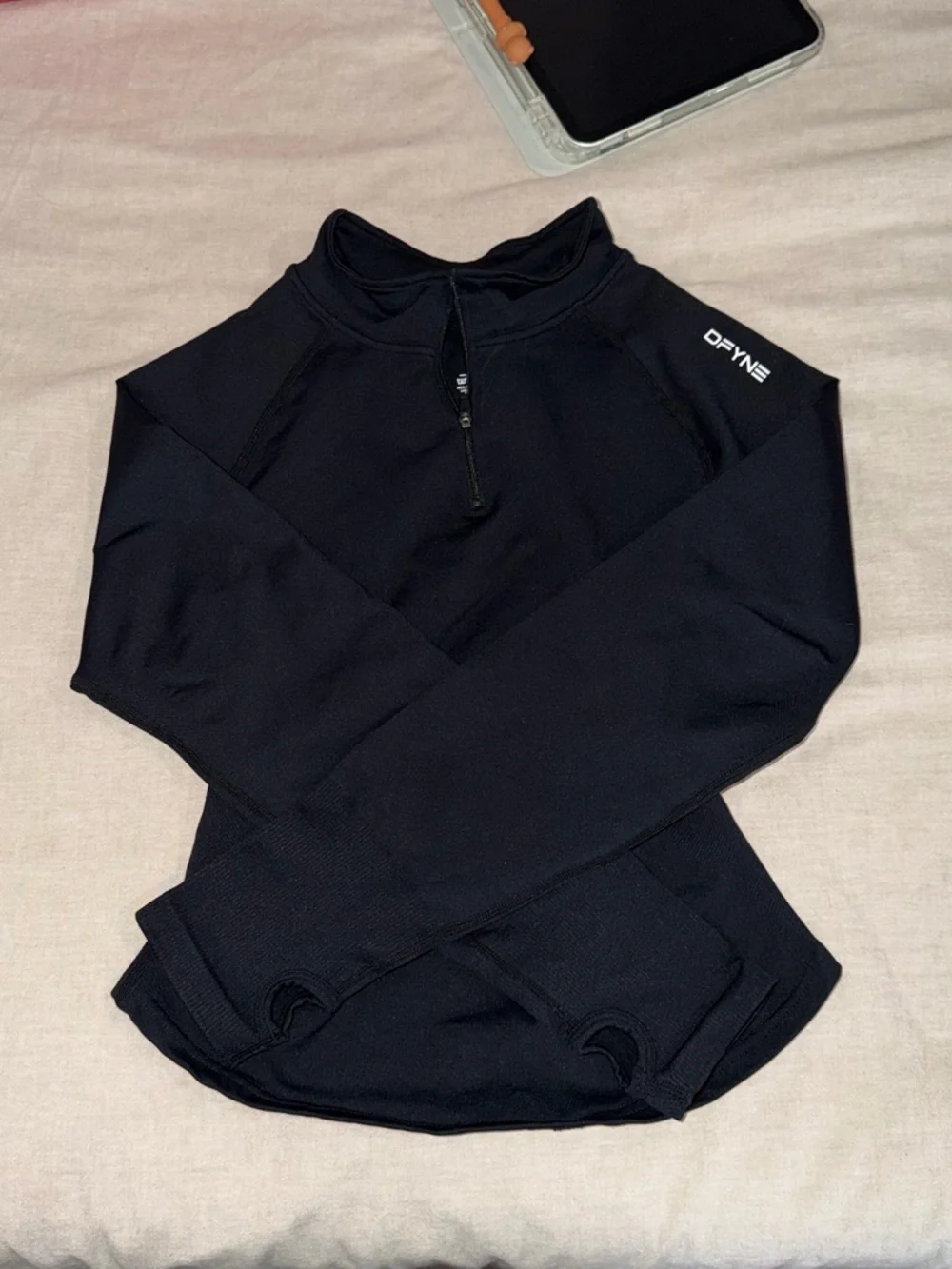 dfyne impact half zippy - midnight black - Picture 1 of 4